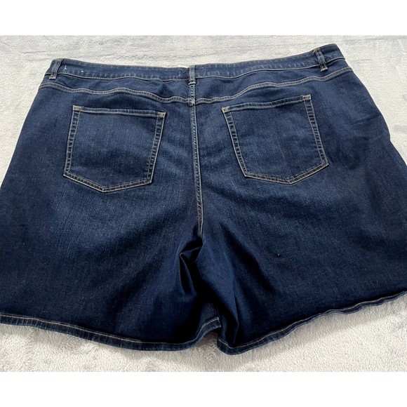 Lane Bryant Shorts Womens 28 Flex Magic Waistband Mid Rise Girlfriend Blue Denim - Picture 6 of 10